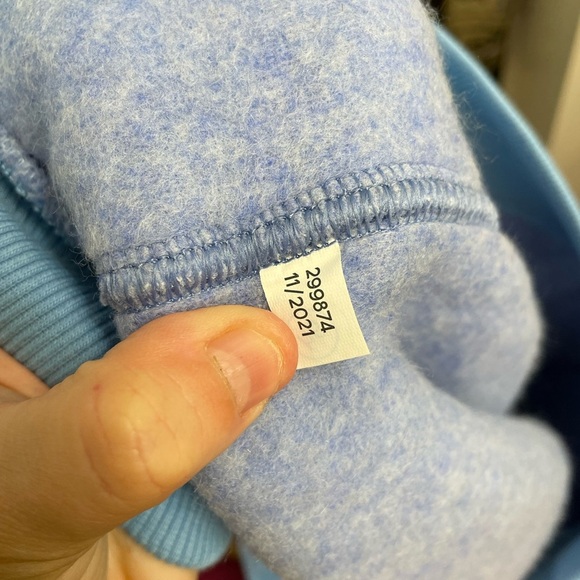 NEW Outdoor Voices||Megafleece Wool Half Zip Pullover Hoody, Dusty Blue … - Picture 13 of 13